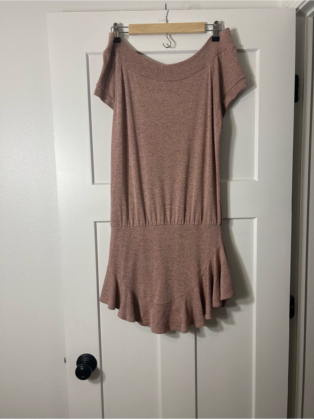 Women's Blush Pink Off-Shoulder Mini Dress from Revolve